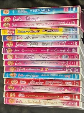 Barbie DVD Collection - Pink, Blue, Yellow, Red